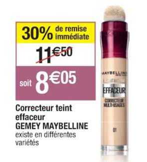 correcteur teint effaceur gemey maybelline