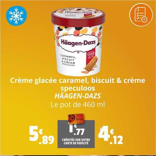crème glacée caramel, biscuit & crème speculoos häagen-dazs
