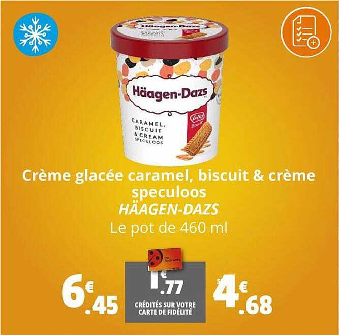 Crème Glacée Caramel, Biscuit & Crème Speculoos Häagen-dazs