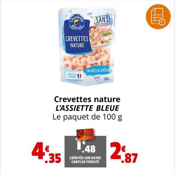 crevettes nature l'assiette bleue