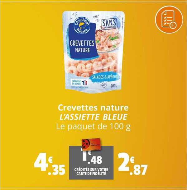 crevettes nature l'assiette bleue