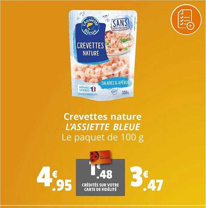 crevettes nature l'assiette bleue