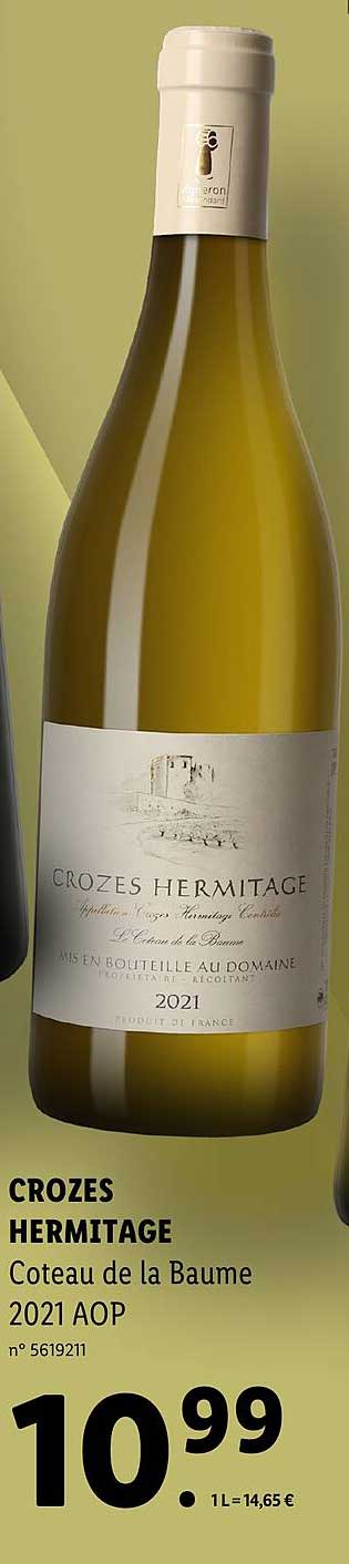 crozes hermitage coteau de la baume 2021 aop