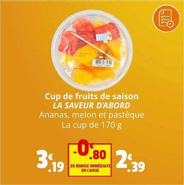 cup de fruits de saison le saveur d'abord