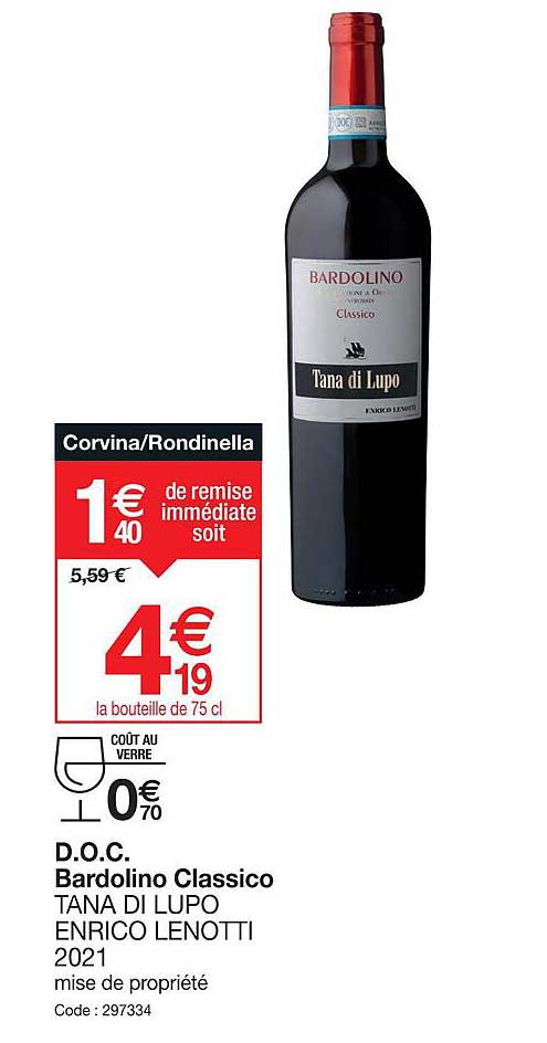 d.o.c bardolino classico tana di lupo enrico lenotti 2021