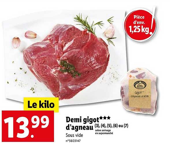 demi gigot d'agneau