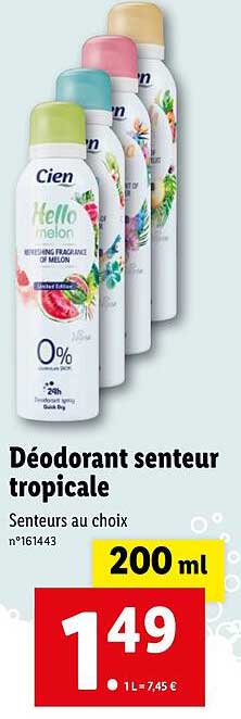 déodorant senteur tropicale