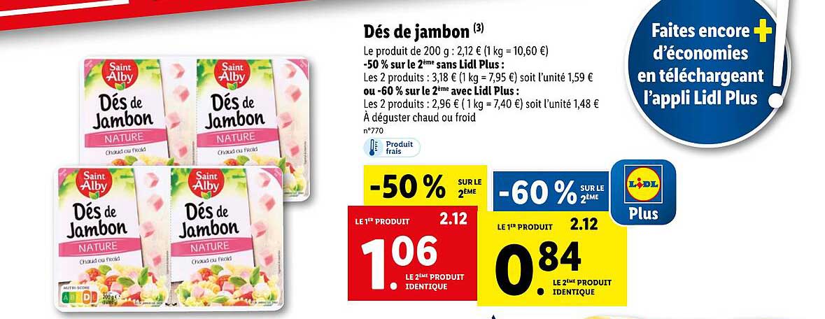 dés de jambon saint alby