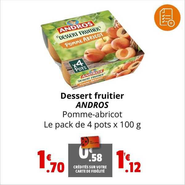 Dessert Fruitier Andros Pomme-abricot