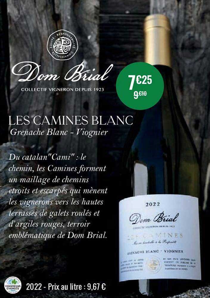 Dom Brial Les Camines Blanc