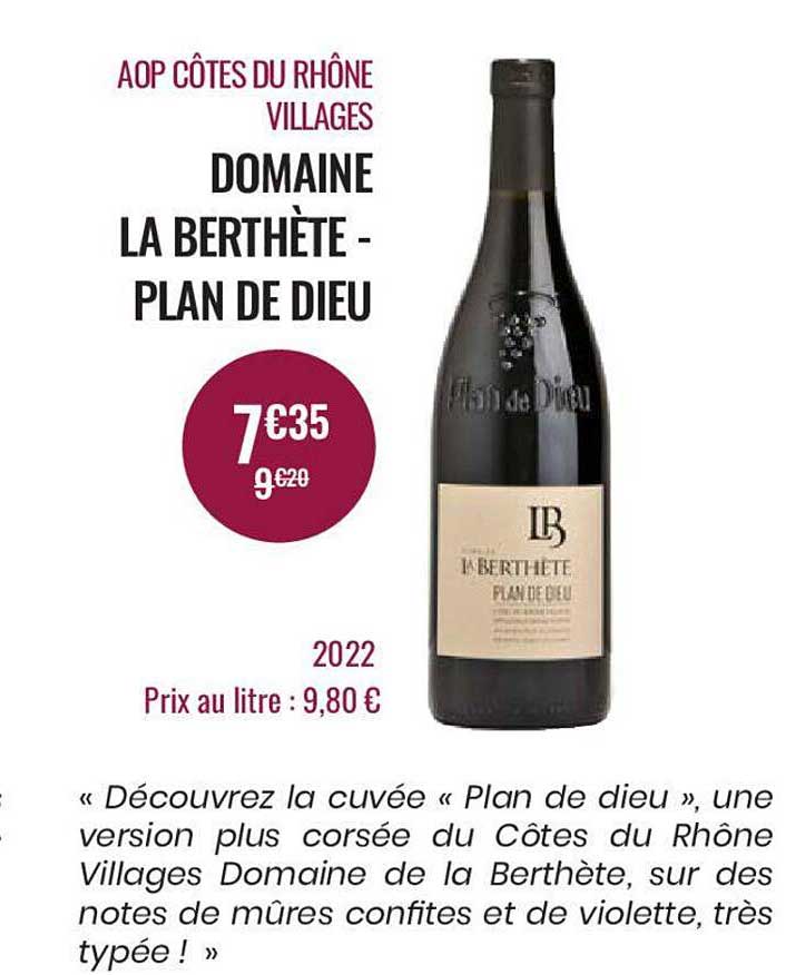 domaine la berthète - plan de dieu
