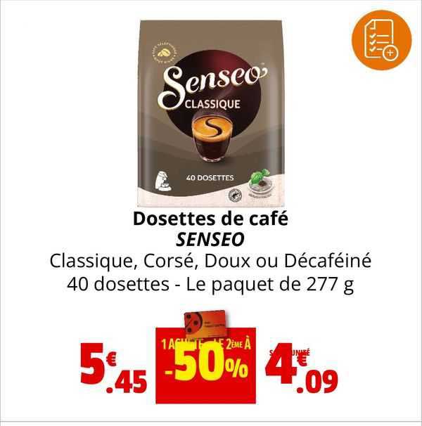 Dosettes De Café Senseo Classique Corsé Doux Ou Décaféiné