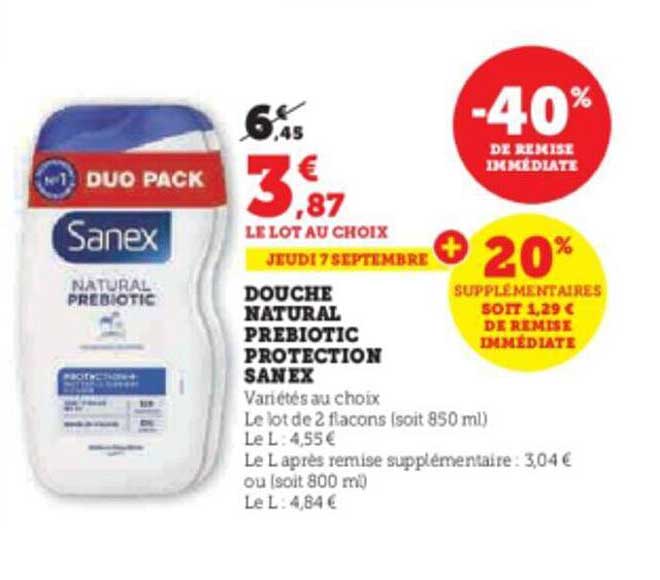 Douche Natural Prébiotic Protection Sanex