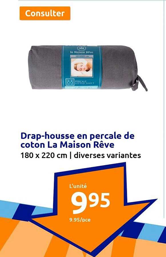 Drap-housse En Percale De Coton La Maison Rêve