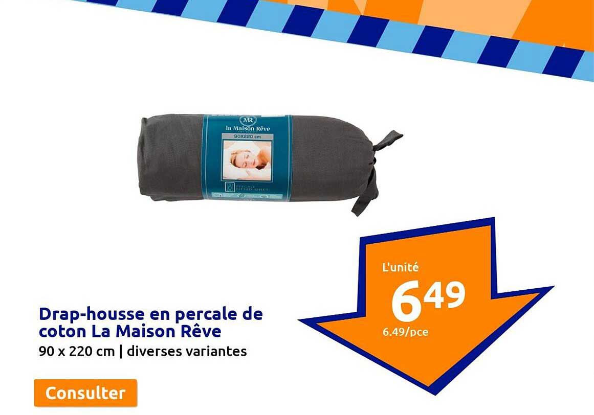 drap-housse en percale de coton la maison rêve