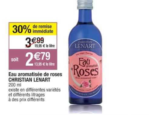 eau aromatisée de roses christian lenart