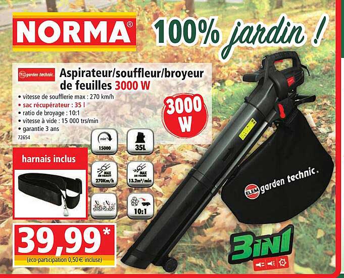 elem aspirateur, soufleur ou broyeur de feuilles