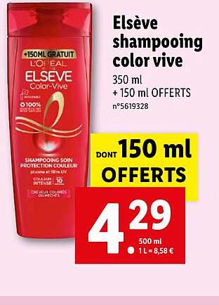 elsève shampooing color vive