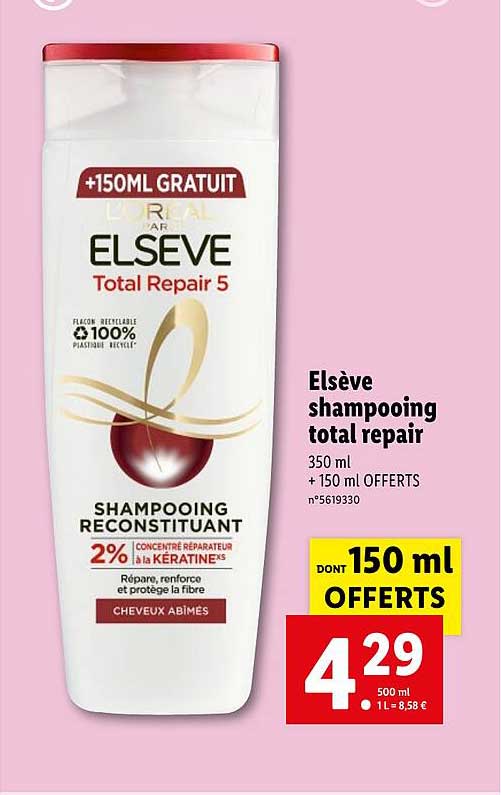 Elsève Shampooing Total Repair