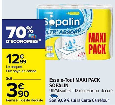 essuie-tout maxi pack sopalin