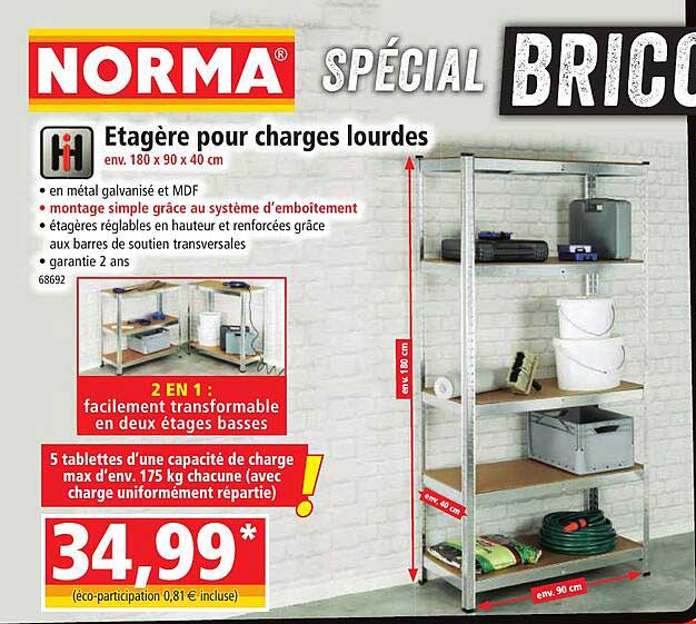 étagère pour charges lourdes