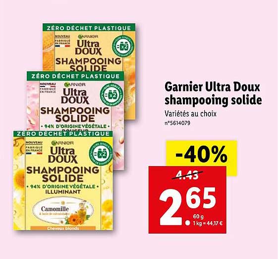 Garnier Ultra Doux Shampooing Solide