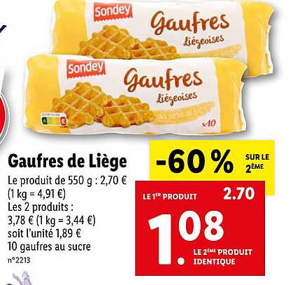 Gaufres De Liège Sondey