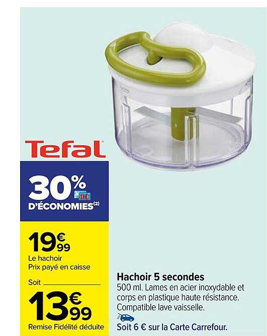 hachoir 5 secondes tefal