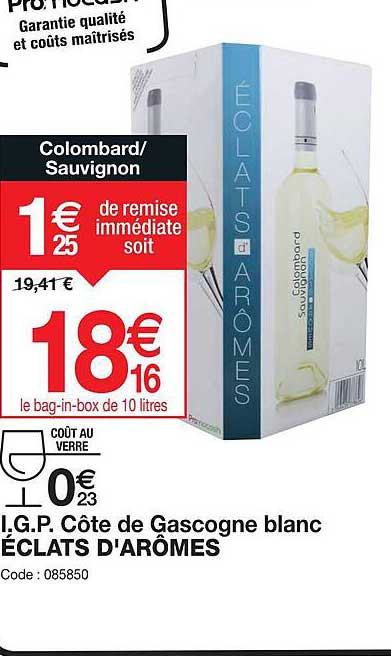 i.g.p. côte de gascogne blanc éclats d'arômes
