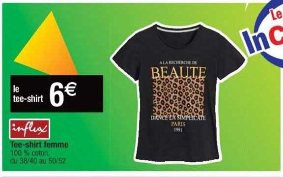 influx tee-shirt femme