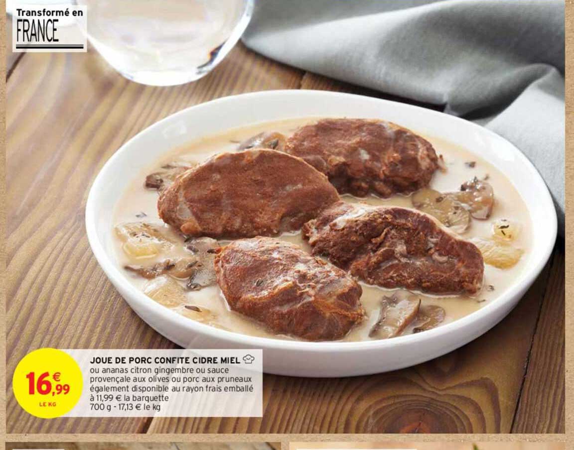 joue de porc confite cidre miel