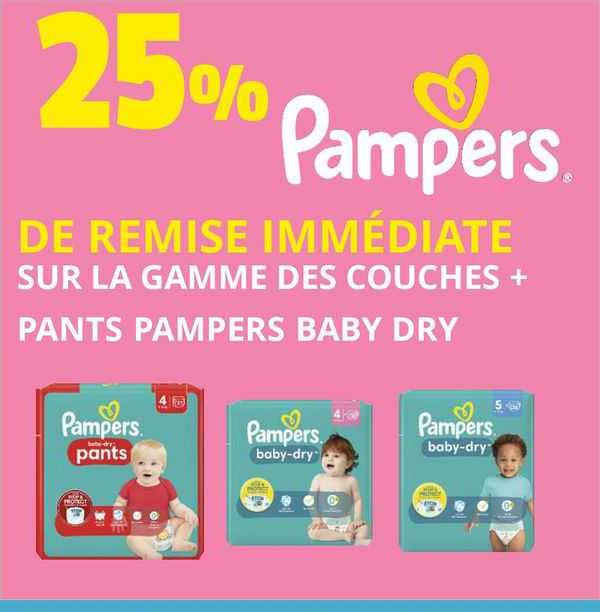 La Gamme Des Couches + Pants Pampers Baby Dry