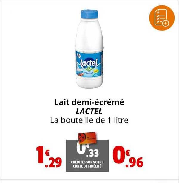 lait demi-écrémé lactel