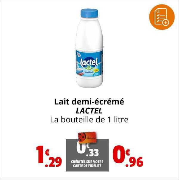 lait demi-écrémé lactel