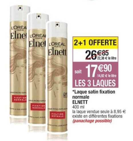 laque satin fixation normale elnett