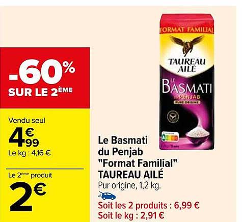 Le Basmati Du Penjab "format Familial" Taureau Ailé