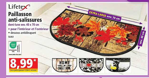 lifetex paillasson anti-salissures