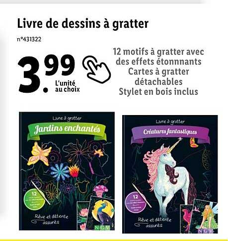 livre de dessins à gratter