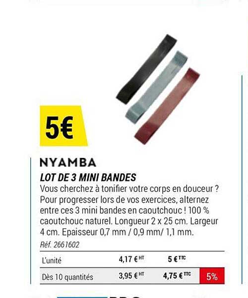 lot de 3 mini bandes nyamba