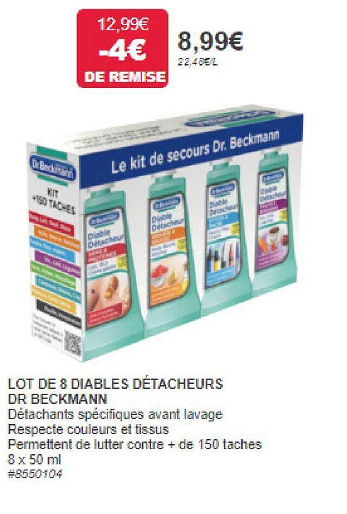 lot de 8 diables détacheurs dr beckmann
