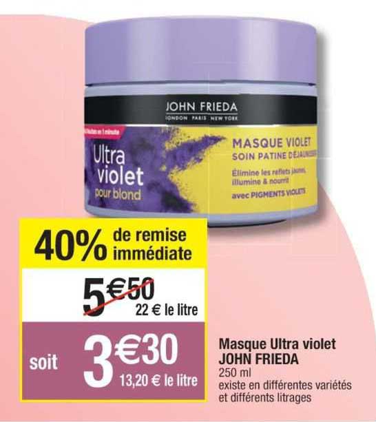 masque ultra violet john frieda
