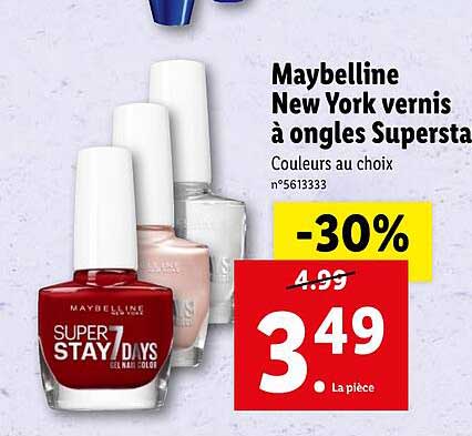 maybelline new york vernis à ongles supersta