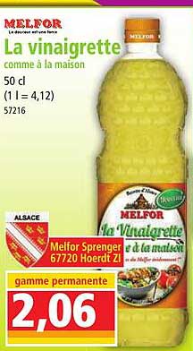 melfor la vinaigrette comme à la maison