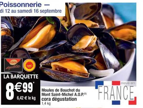 moules de bouchot du mont saint-michel a.o.p. cora dégustation