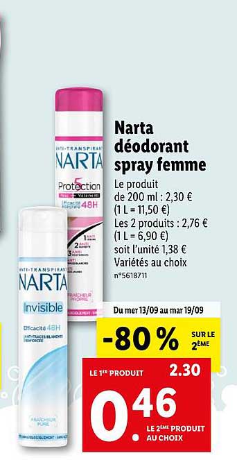 Narta  Déodorant Spray Femme