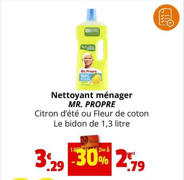 nettoyant ménager mr propre