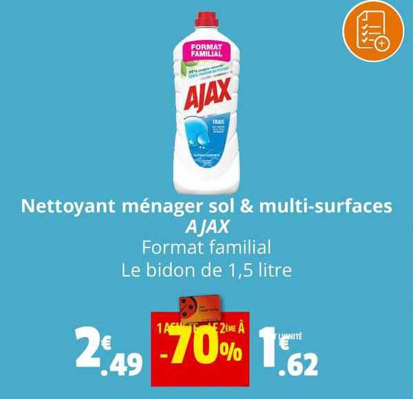 nettoyant ménager sol & multi-surfaces ajax