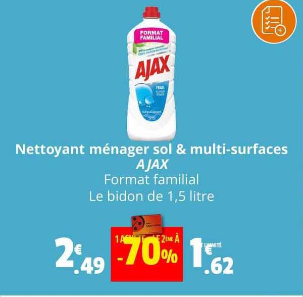 nettoyant ménager sol & multi-surfaces ajax