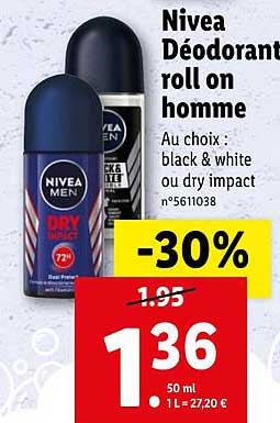 nivea déodorant roll on homme