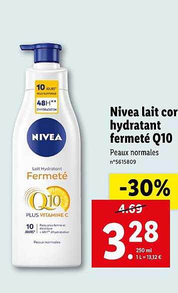 nivea lait corps hydratant fermeté q10